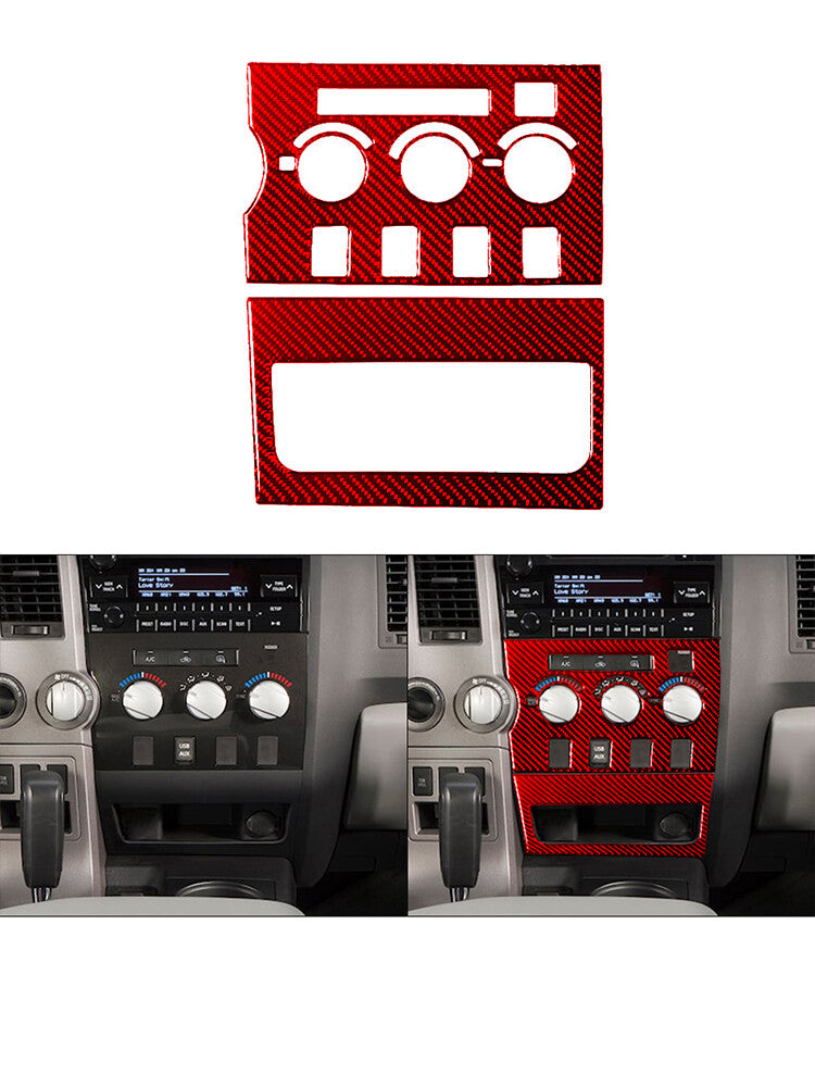 Carbon Fiber Center EPB Console Storage Frame Trim for Tiguan 2013-17 v