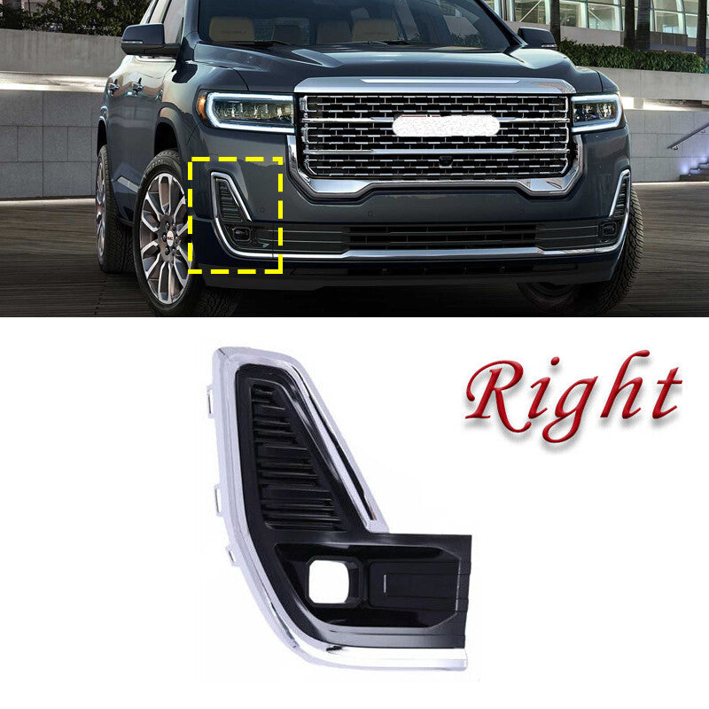 for GMC Acadia 2020 2021 2022 Right Front Bumper Fog Light Grille Cover