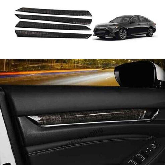 Black Wood Grain Interior Door Panel Cover Trim Fit for Honda Accord 2018-2022