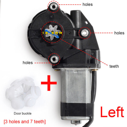 Submersible 12V 3-hole + 7-tooth power window regulator motor.