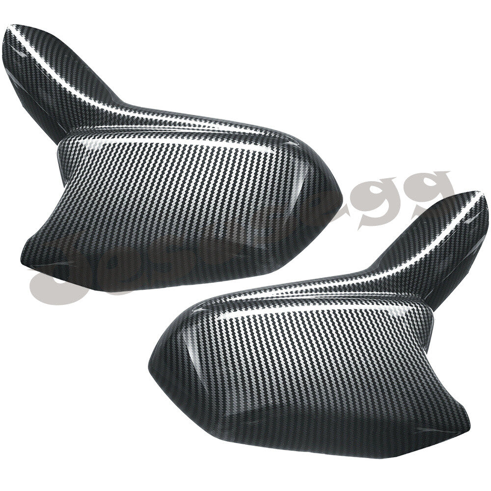 1 Pair Carbon Fiber Side Wing Mirrors Cover Caps Trim For 2016-2022 CHEVY CAMARO