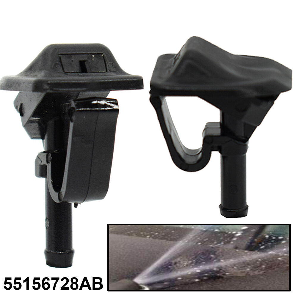 Pair Jets for Jeep for Wrangler 2002 - 2012 Windshield Washer Squirter Nozzle Jet Q
