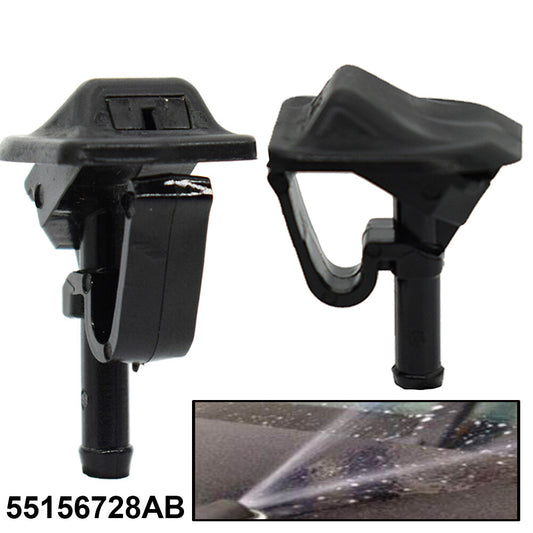 Pair Jets for Jeep for Wrangler 2002 - 2012 Windshield Washer Squirter Nozzle Jet Q