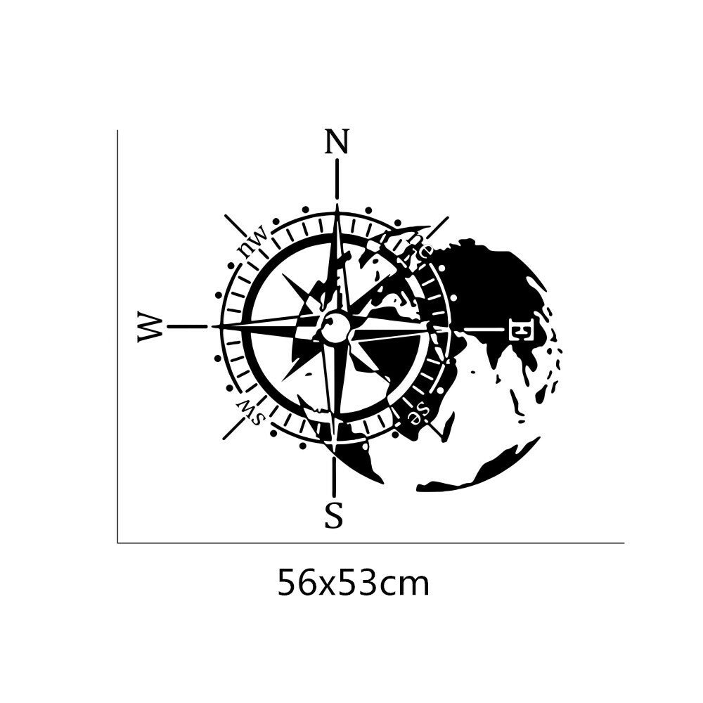 Compass Totem Vinyl Decal Sticker Black for Car Truck Bumper Body Window Decor