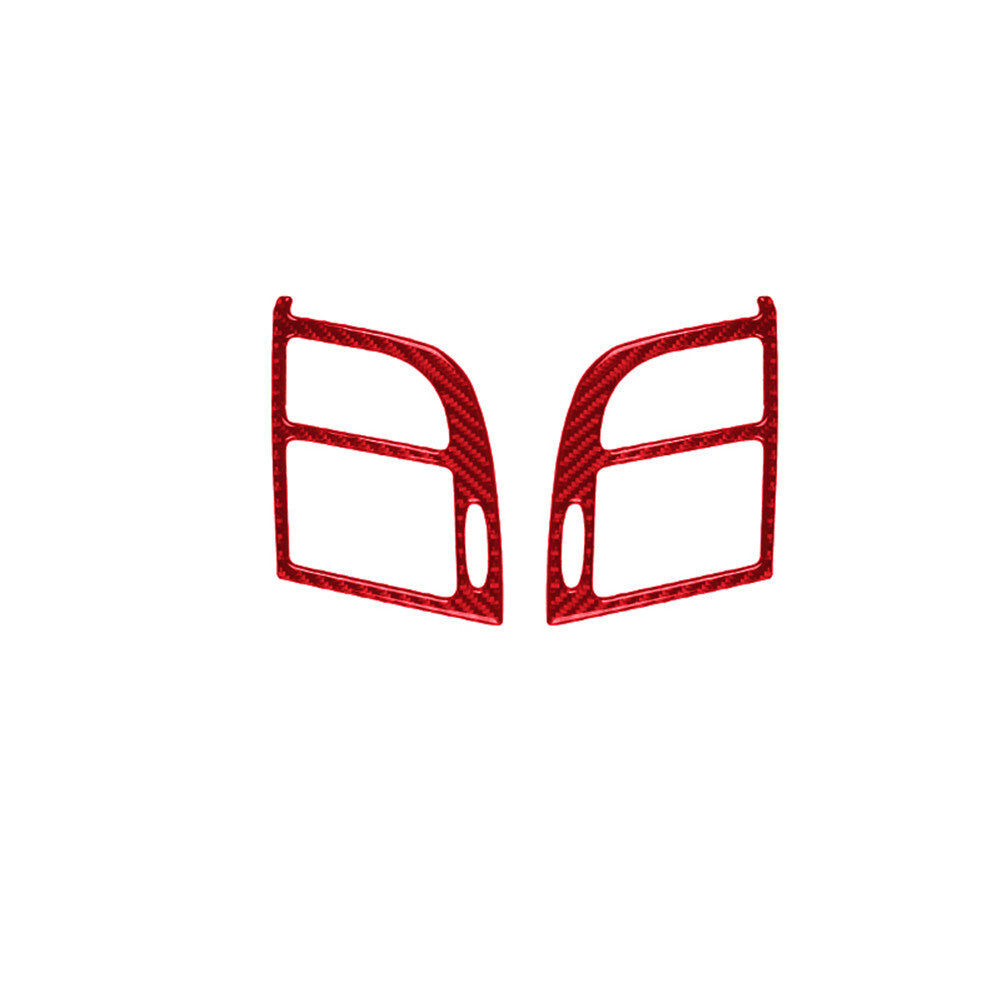 6X Red Carbon Fiber Interior Front Door Panel Cover Trim Strip for Camry v