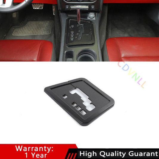 for Dodge for Challenger 2009-2014 Carbon Fiber Middle Console Gear Shift Panel Trim
