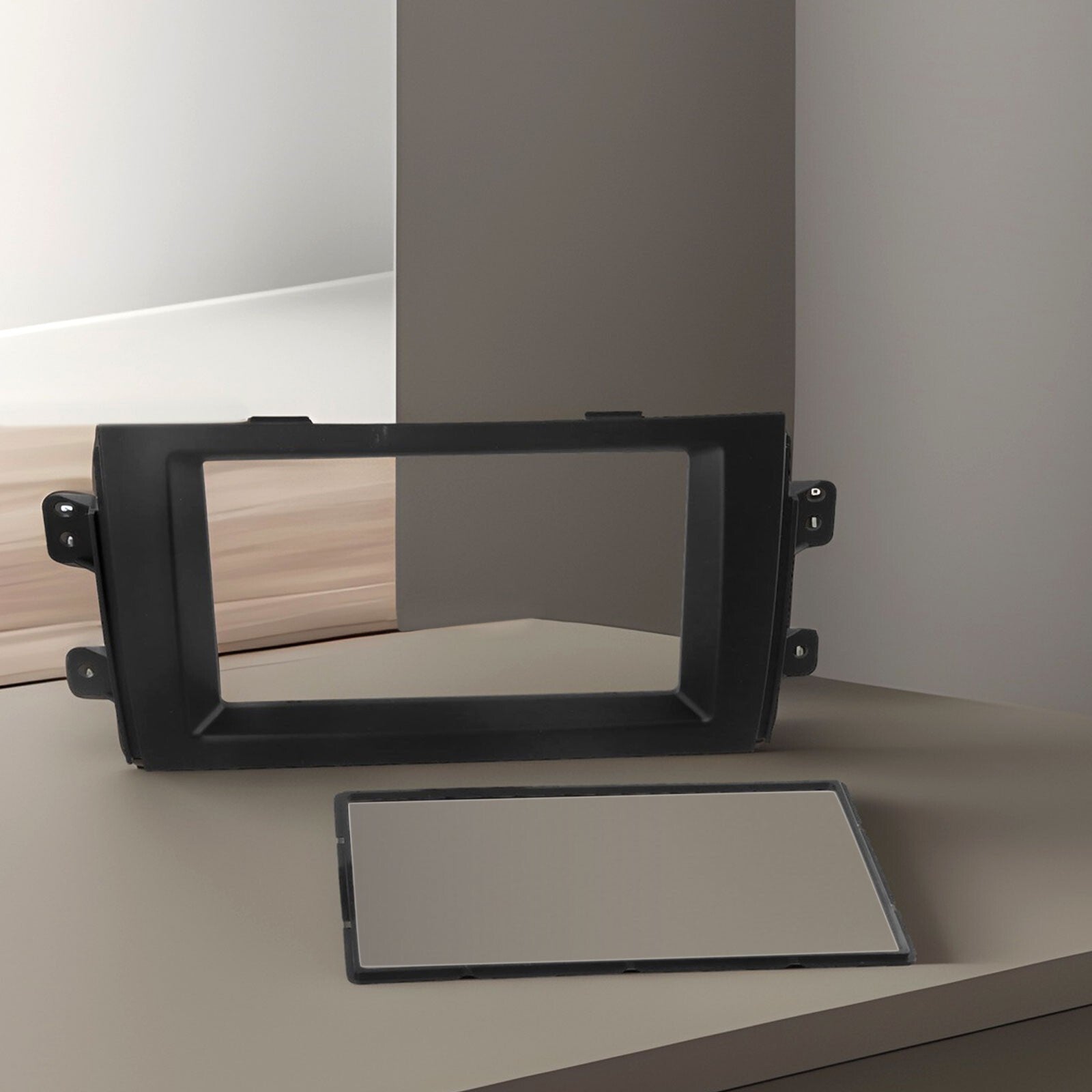 2 X Double Din Stereo Radio Plate Frame Panel Trim Dash For 2007-13 for Suzuki SX4