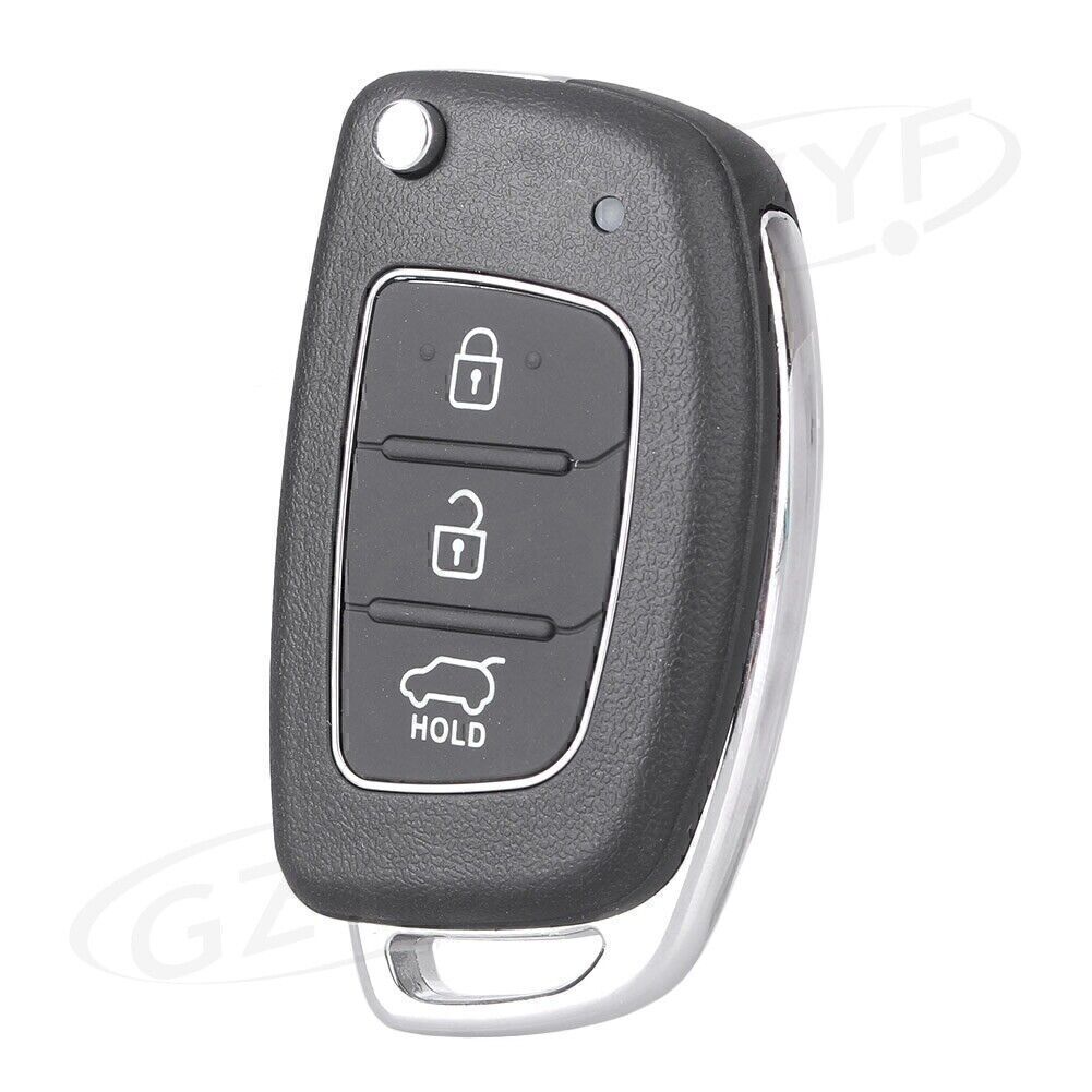 3 Buttons Folding Remote Key Shell Fob Case Cover Fit for HYUNDAI Santa Fe 2013-2014