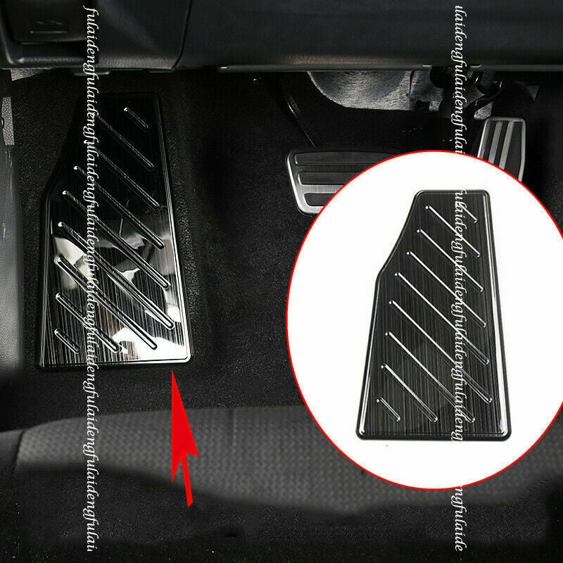 for Toyota RAV4 2019-2023 Black titanium Car Left Foot Rest Pedal Pad Cover Trim Q
