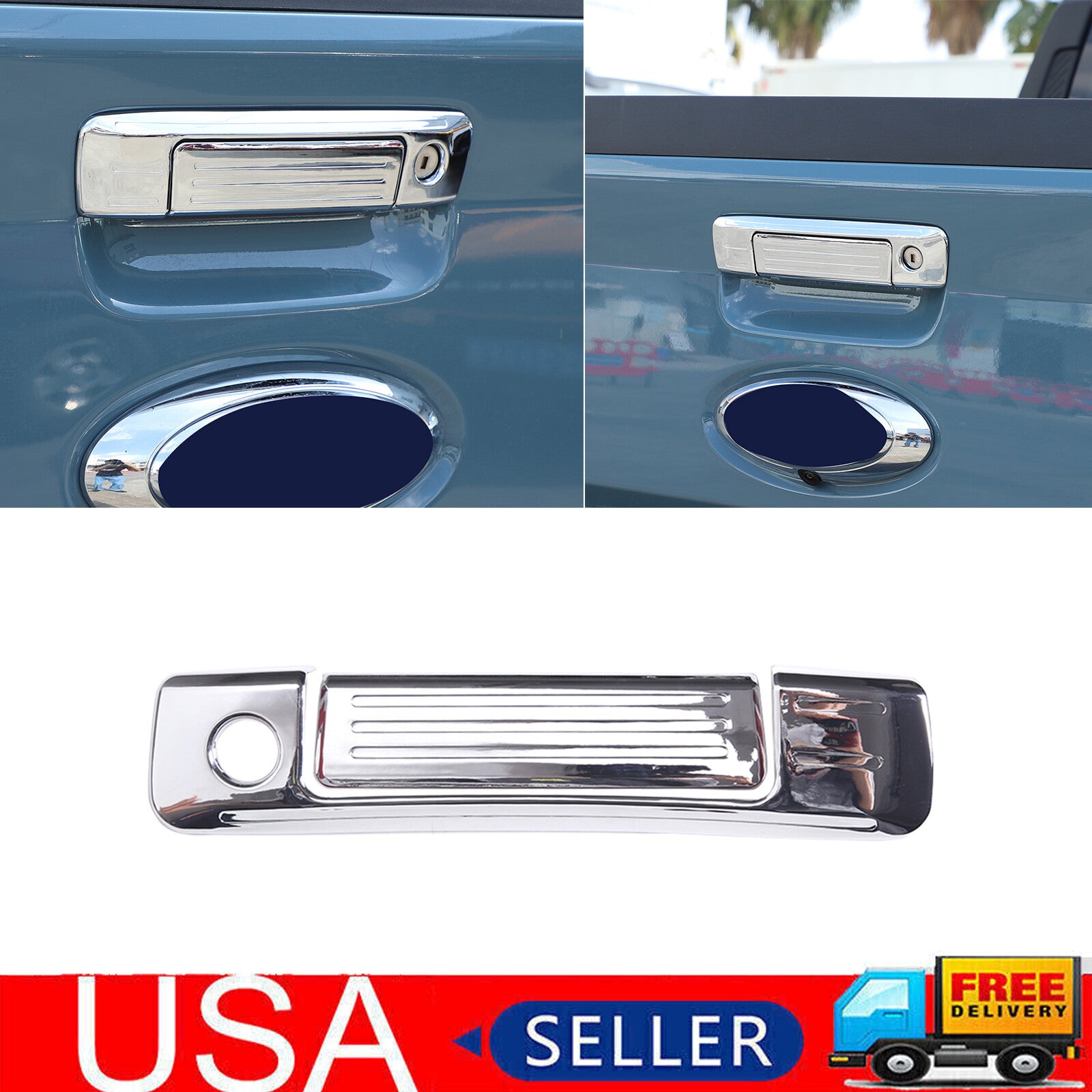 Silver tailgate handle cover accessory  for ford  Maverick 2022 - 2024