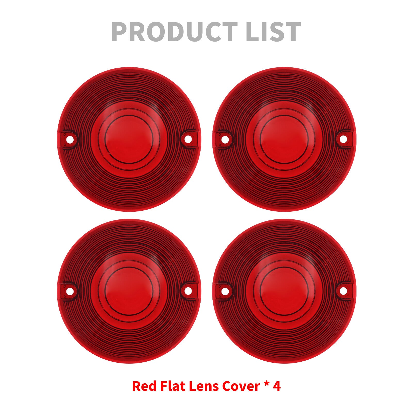 4x Red Turn Signal Light Lens Cover for Harley Touring Road Electra Glide 86-23 Q