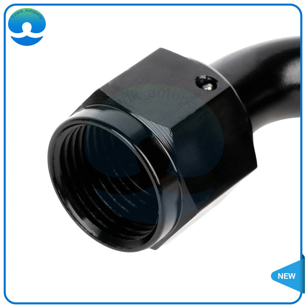 90 Degree Push On Lock Hose End Fitting AN8 8AN Oil Fuel Hose Line Adapter