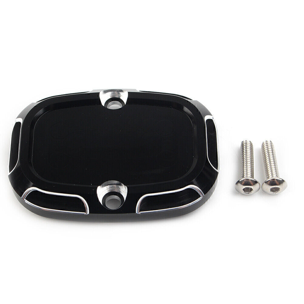 CNC Black Brake Master Cylinder Cover Cap for Harley Touring Road Glide Softail Q