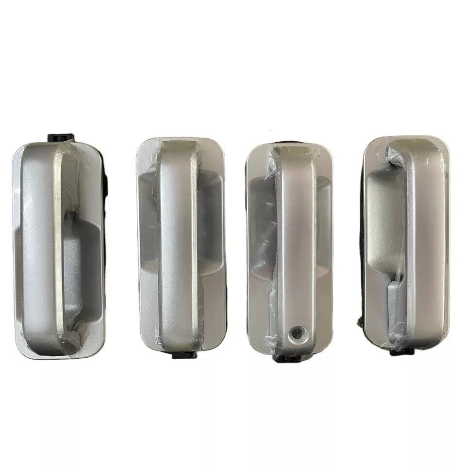 Silver Door Handles Front & Rear Set 4Pcs Fits 2017-2020 F-350 n