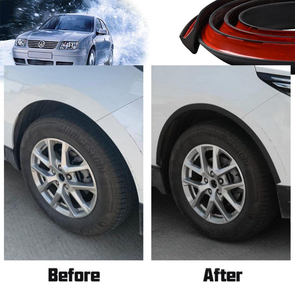 2xCar Fender Trim Strip 2.5CM1.5M Anti-Scratch Wheel Fender Horn Protectors Pad