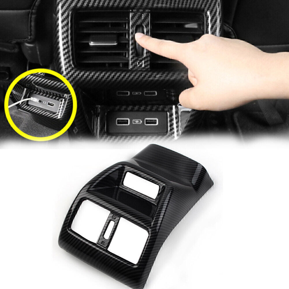 Carbon Fiber Rear Air Outlet Vent Anti-Kick Panel for Honda for Civic 11th 2022