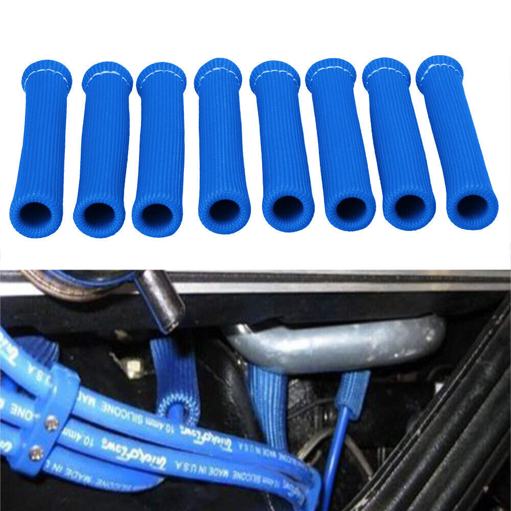 8-Piece Spark Plug Protector Boots, Spark Plug Line Boots, Heat Insulation Protector Covers