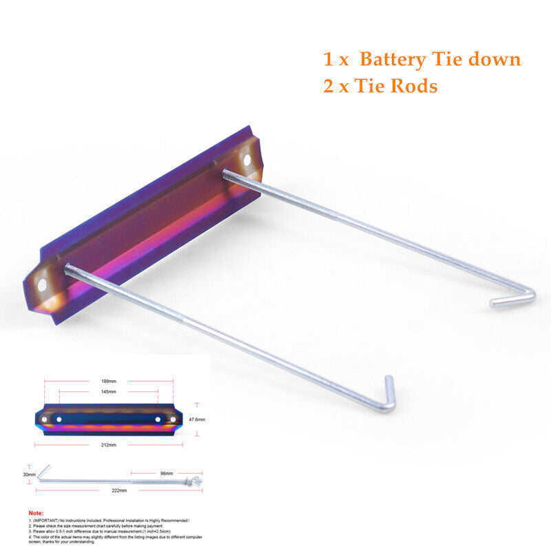 Car Battery Tray Adjustable Battery Storage Holder Hold Down Clamp Bracket Part v