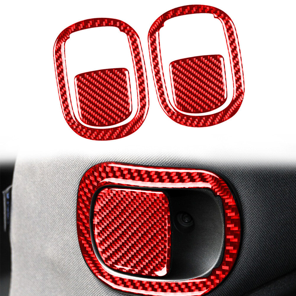 Carbon Fiber for Seat Backrest Switch Cover Trim for Dodge for Challenger 2015-2023 20