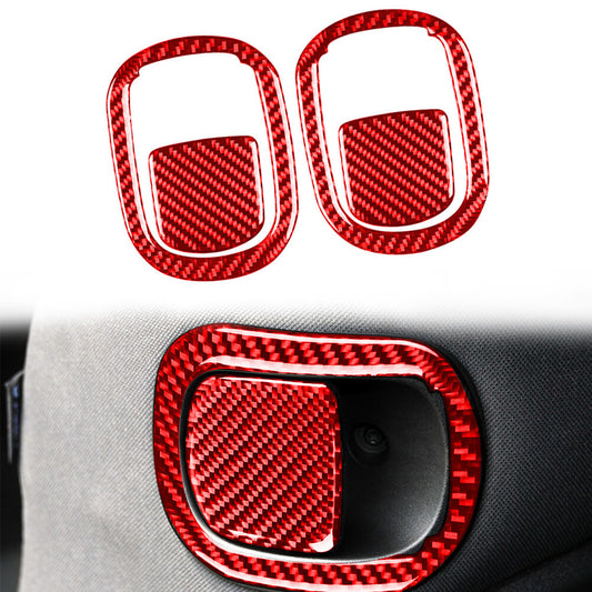 Carbon Fiber for Seat Backrest Switch Cover Trim for Dodge for Challenger 2015-2023 20