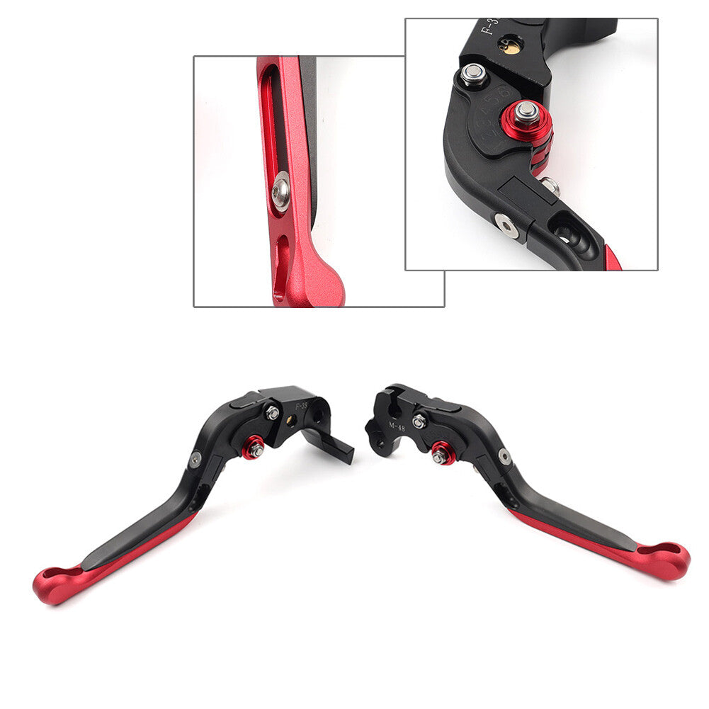 Foldable Extendable Clutch Brake Levers Black+Red for MV Agusta F3 675 2012-2014 Q