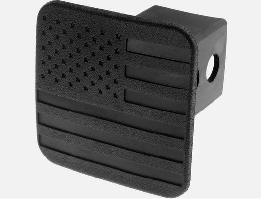 Car mount plug cap trailer tow receiver 2-inch American flag matte black  for ford