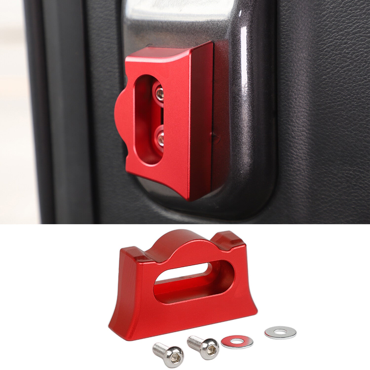 Red Metal Tailgate Latch Stop Bumper for Jeep for Wrangler JL 2018 2019 2020 2021