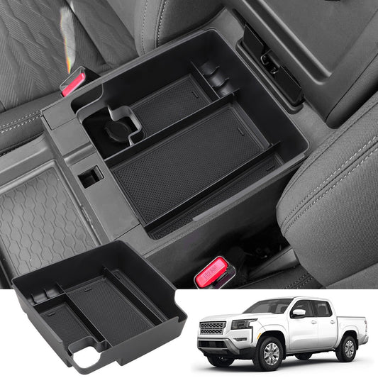 Black center console tray box trim accessory for Frontier 2022 2023 n