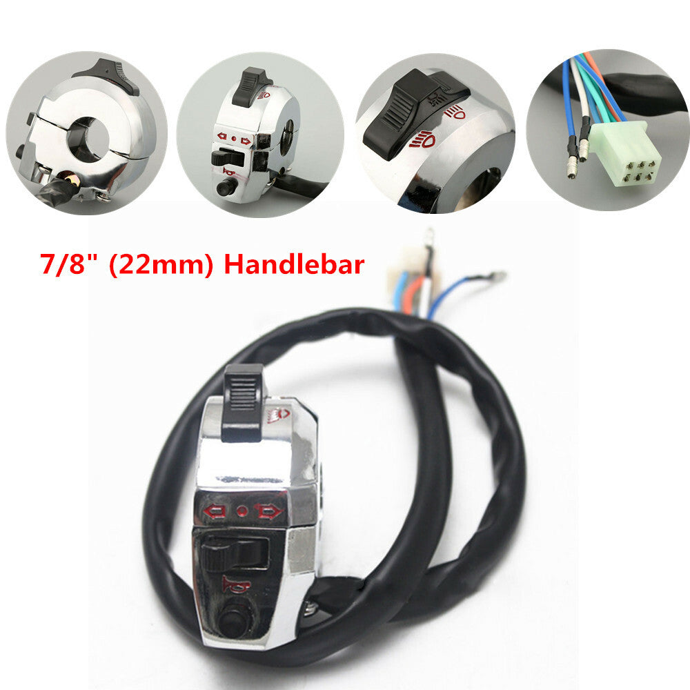 1 piece of electroplated motorcycle handlebar horn button turn signal fog light control switch n