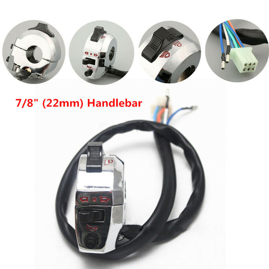 1 piece of electroplated motorcycle handlebar horn button turn signal fog light control switch n