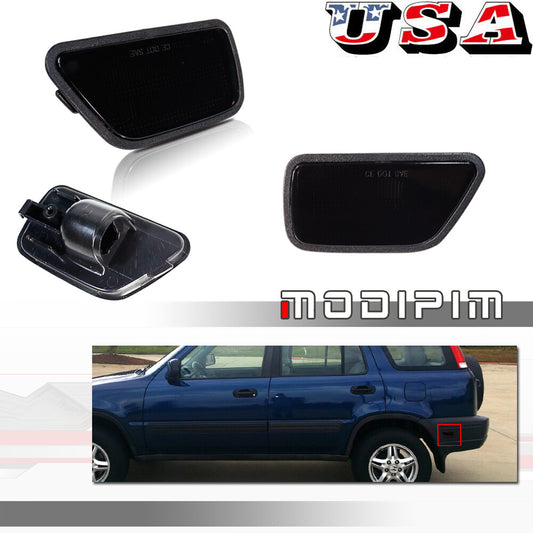 For 1997 - 2001 for Honda CR-V Smoked Lens Rear Bumper Side Marker Light Housing Kit - v