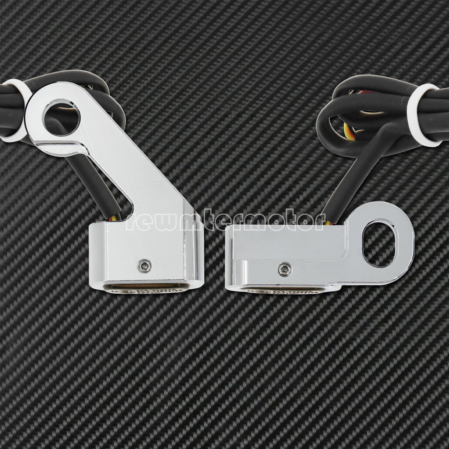 2X Chrome LED Turn Signal Indicator Light Fit For Touring 09-17 Softail 15-20 Q