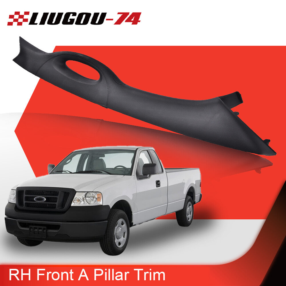Fits 04-08 for F150 Right Grip Passenger Side Front A-Pillar Trim Black Handle - v