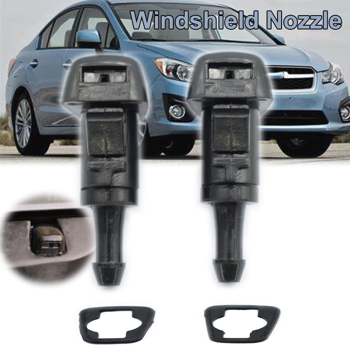 for Subaru Impreza Windshield Wiper Washer Jet Nozzle Set 2Pcs Front 86636FG051 Q
