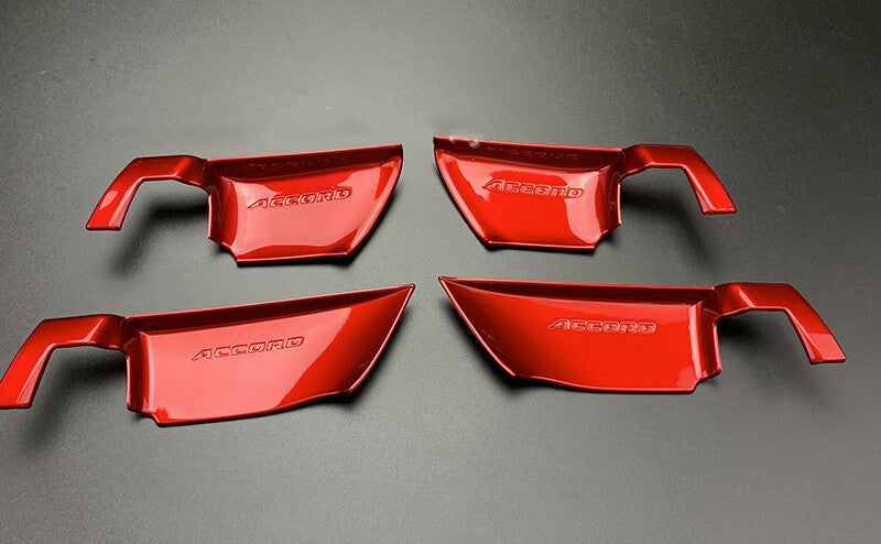 4pcs Fit for Honda Accord 2018 2019 Red Inner Car Door Handle Bowl Cover Trim v