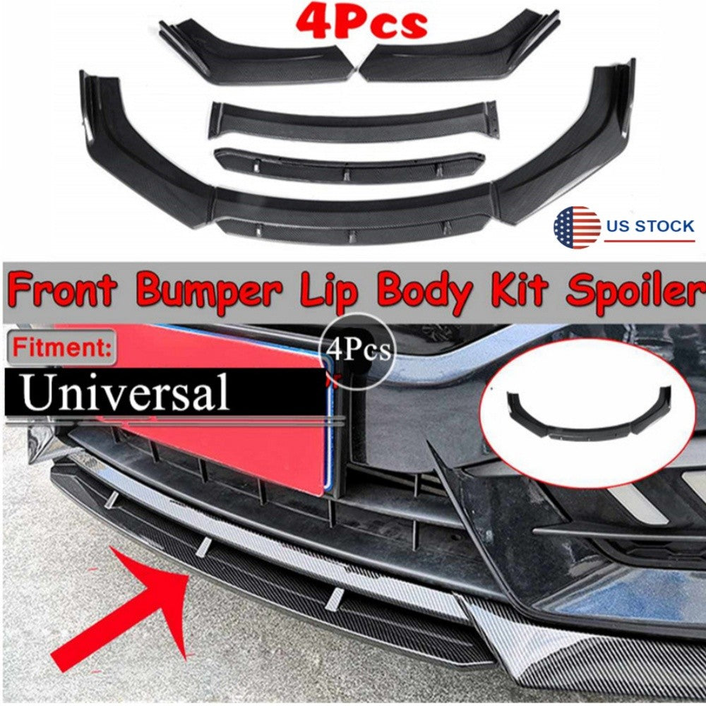 Front Bumper Splitter Lip Diffuser Spoiler Body Kit Full Surrounded Universal Q