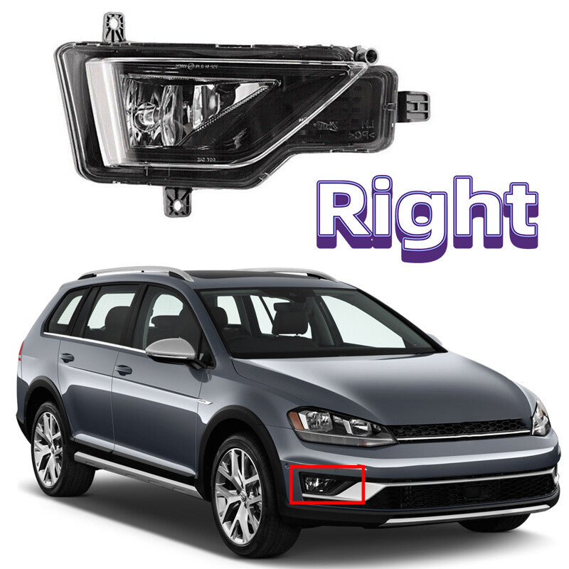 Right for VW for Volkswagen for Golf Alltrack 2017 2018 2019 Front Bumper Fog Light