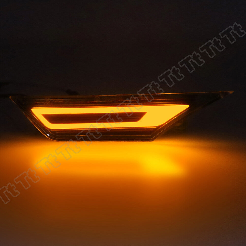 2 Switches LED Side Marker Turn Signal Lights Clear For 2016 - 2021 for Honda for Civic - v