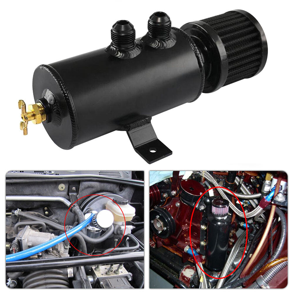 Universal oil tank kit, reservoir congestion tank with breather filter, aluminum 