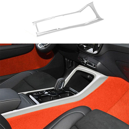for Volvo XC40 2019-2022 Matte Silver ABS Console Gear Shift Frame Cover Trim 1x