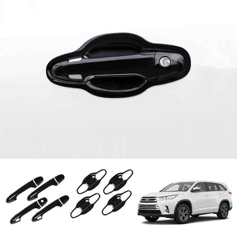 Bright Black Side for Smart Door Handle Bowl Cover 2016-2019 For Toyot@a Highlander n
