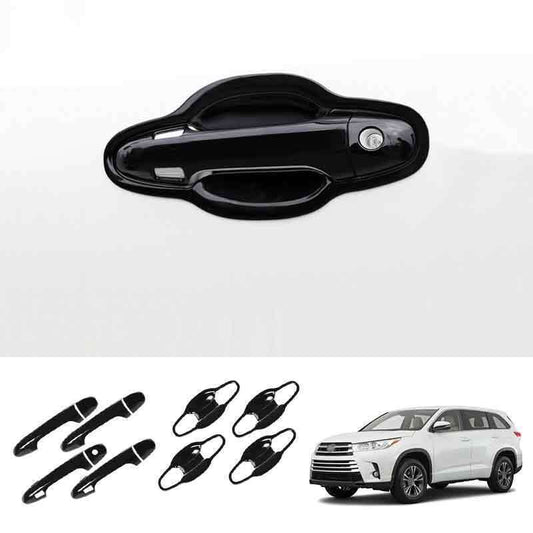 Bright Black Side for Smart Door Handle Bowl Cover 2016-2019 For Toyot@a Highlander n