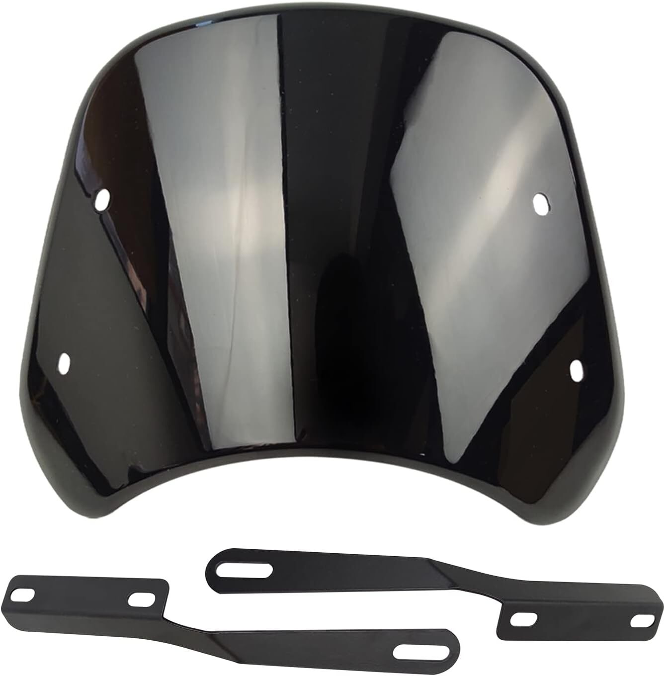 Black for Honda CB 150 550 750 900 with 7-inch round headlight and windshield deflector. n
