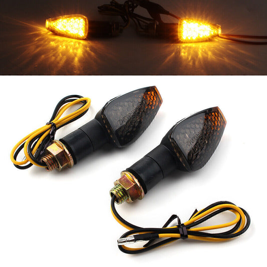 Black Universal for Mini 14 LED Motorcycle Turn Signal Light Indicators Blinker Q