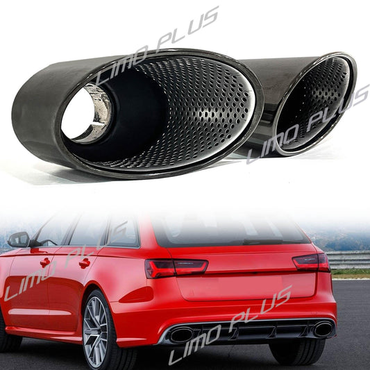 65mm imported oval exhaust tips suitable for Audi A3, for A4,for A5,for A6,A7 to RS3, RS4, RS5, RS6, RS7 Q