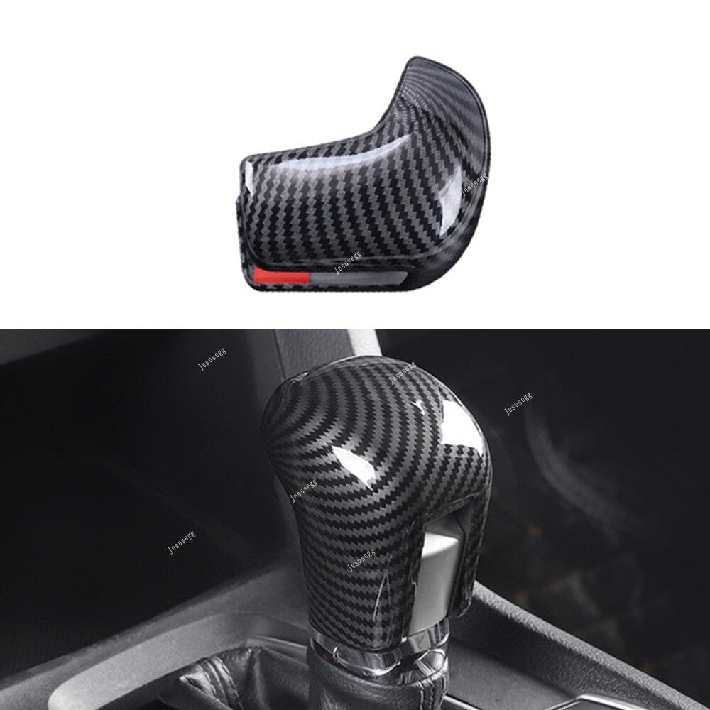 ABS Carbon Fiber Gear Lever Shift Knob Cover Trim for Honda for Civic 10th 2016-2019
