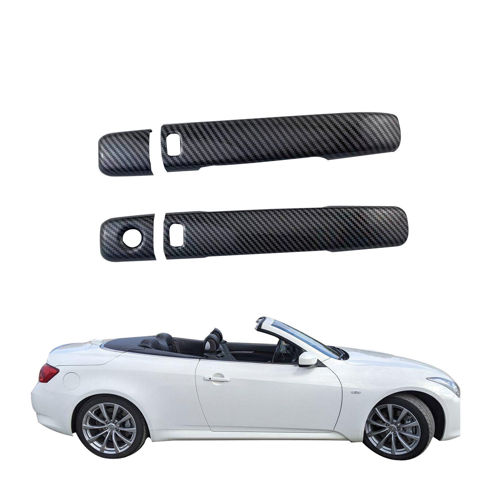 For 08-13 for Infiniti G G37 Coupe Convertible Carbon Fiber Style for Smart Door Handle
