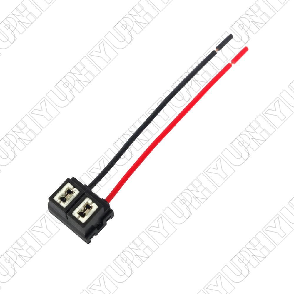 2Pcs Car H7 Headlight Lamp Bulb Base Holder Socket with Pigtail Wiring Harness Q