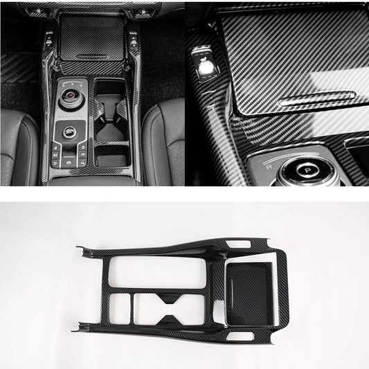 for Kia Sorento 2021-23 Carbon Fiber Center Console Gear Shift Panel Cover Trim