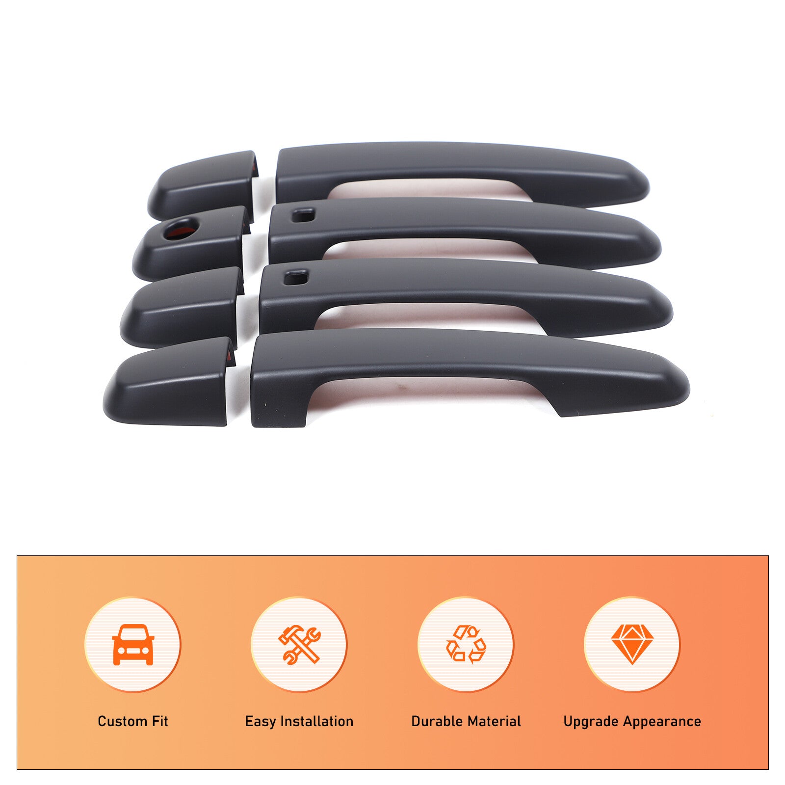 External door handle cover for L200 Triton 2019-23 Matte Black - n